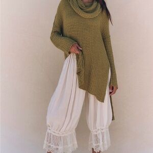Free People Jenson Sweater Top M Olive Sprig Sold Out Online NWOT Knit Blend